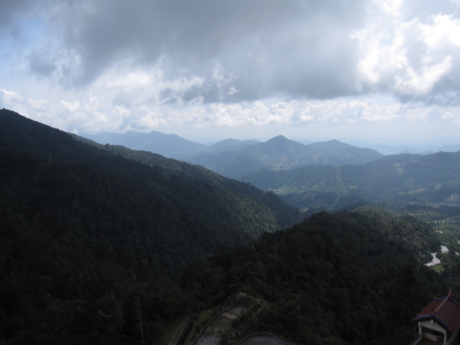 The valley view from Chin Swee Caves Temple's terrace